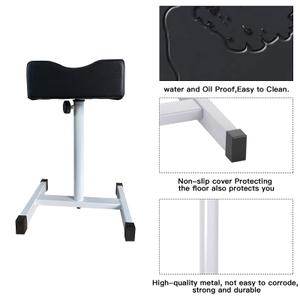 CHAOEEMY Pedicure Foot Rest,Adjustable Height Pedicure Stool,Pedicure Stand for Home Salon,Tattoo,Nail Tech (Black)