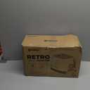 Wiltal Beige Cute Retro Toaster 2 Slice with 1.58" Wide Slots, Bread toaster with Cover and Warm Rack, Stainless Steel Toaster with Removable Crumb Tray, Preheat, Defrost, Cancel Function (Cream)