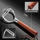 Vegetable Peeler, Stainless Steel Serrated Blade for Kitchen