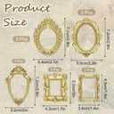 3 x 15PCS Vintage Resin Picture Frame Mini Photo Frame Tiny Gold Antique Frames Small Picture Frame Oval Rectangle Wall Hanging for Tabletop Display Home Decor (Gold, Classic), 2.2 inches x 2.8 inches