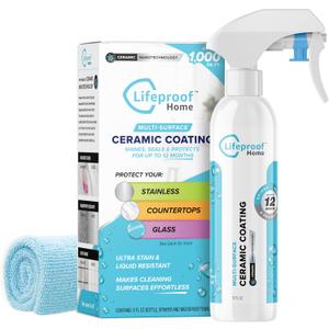 Lifeproof Ceramic Coating Spray Kit - Shine, Seal & Protect Kitchen & Bath Surfaces, Repels Stains & Grime
