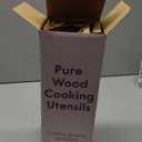 Non-Toxic Wooden Spoons for Cooking 7-Piece Kitchen Utensils Set, Glue-Free & One-Piece Cooking Utensils, Natural Wooden Utensil Set with Plant-Based Finish, Free of Forever Chemicals