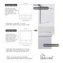 KALYSIE Cordless Roller Shades 100% Blackout Blinds for Windows and Doors, Pull Down Room Darkening Window Shades, Easy to Install for Home and Office, White, Fixed 75 Inches High, 44 Inches Width