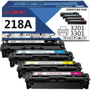 Panink Toner Cartridges 218A 3201dw 3301dw Printer 4 Pack