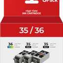 PGI-35 CLI-36 Ink Cartridges PIXMA TR150 TR160 IP110 IP100 Ink for Canon 35 36 Ink Cartridges Compatible for Canon PIXMA TR150 IP110 TR152 mini260 mini320 ip 110 100 TR 150 Printers (2 Black, 1 Color)