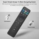 Universal Remote Replacement XRT260 for All VIZIO Smart TV Smartcast 4K P-Series V-Series D-Series M-Series XRT136 XRT140 , with Buttons for Netflix Disney Prime Video Hulu (No Voice Function)