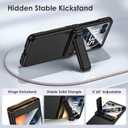 Maxdara for Motorola Razr 2025/2024 Magnetic Case, with [Hidden Kickstand] [Compatible with MagSafe] [Built-in Screen Protector] [Hinge Protection] Cover for Moto Razr 2025/2024, Black