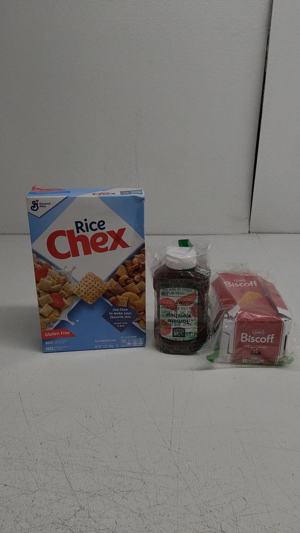 Set of 3 Foods(Rice Chex, Ketchup,Bid off) Best By 04 May 2026