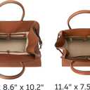 Vegan Leather Tote Bags for Women Large Tote Retro Top-handle Bag Trendy Work Bag PU Leather Purses