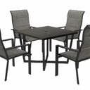 HD Designs Outdoors Padded Sling stationary Chairs 4 Piece