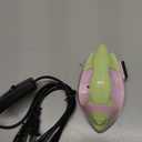 Honoson Mini Craft Iron Mini Heat Press Small Iron 3.93 x 2.36 x 2.76 Portable Tiny Flatiron with Charging Base Accessory for Fuse Bead Patch DIY Heat Transfer Vinyl (Light Yellow, Light Pink)