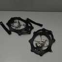 Cimkiz Crampons Ice Cleats Traction Snow Grips for Boots Shoes Women Men Anti Slip 19 Stainless Steel Spikes Safe Protect for Hiking Fishing Walking Climbing Mountaineering (Large, Black)