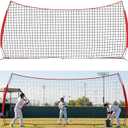 7x7ft/12x9ft/16x10ft/20x10ft Barricade Backstop Net, Sports Barrier Net, Multi-Sport Net with Carry Bag, Protective Screen for Practice- Baseball, Softball, Lacrosse, Soccer, Basketball, Tennis