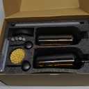 [Luxury] Kitchen Soap Dispenser Set - 16OZ Amber Glass Bottle, Stainless Steel Pump, Instant Dry Tray, Waterproof Labels, Non-Slip Silicone Pad, and Dish Brush | Upgrade for Your Kitchen and Bathroom