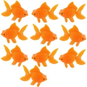 XMHF Aquarium Fish Bowl Tank Artificial Floating Plastic Orange Decor Goldfish Ornament Fish Tank Decoration 10PCS