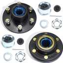 2Sets 6 on 5.5'' Trailer Hub Kits for 5200-6000 lbs 1.25'' to 1.75'' #D42 Tapered Spindle, Pre-Lubricated 25580 15123 Bearings 2.25" ID Grease Seals 6x5.5 Pattern Trailers Idler Hubs Kit