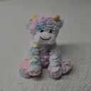 Hopearl Adorable Plush Cow Toy Colorful Floppy Dairy Cattle Soft Stuffed Animal Cute Birthday Gifts for Boys Girls Kids Toddlers, Rainbow, 9'' (Multicolored)