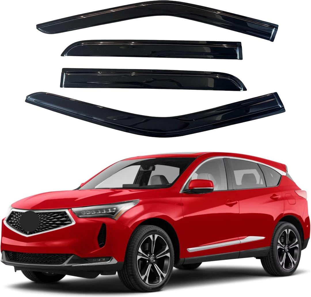 IG Window Visors Fit for 2019-2026 Acura RDX, Out-Channel Rain Guards Vent Wind Deflectors 4PC, Car Accessories for 19-26 Acura RDX