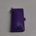 Harryshell Crossbody for Motorola Moto Edge 2024 Wallet Case [10 Card Slots] with [Theft-Scan Blocking],Cash Coin Zipper Pocket Long Shoulder & Wrist Strap (Floral Purple)