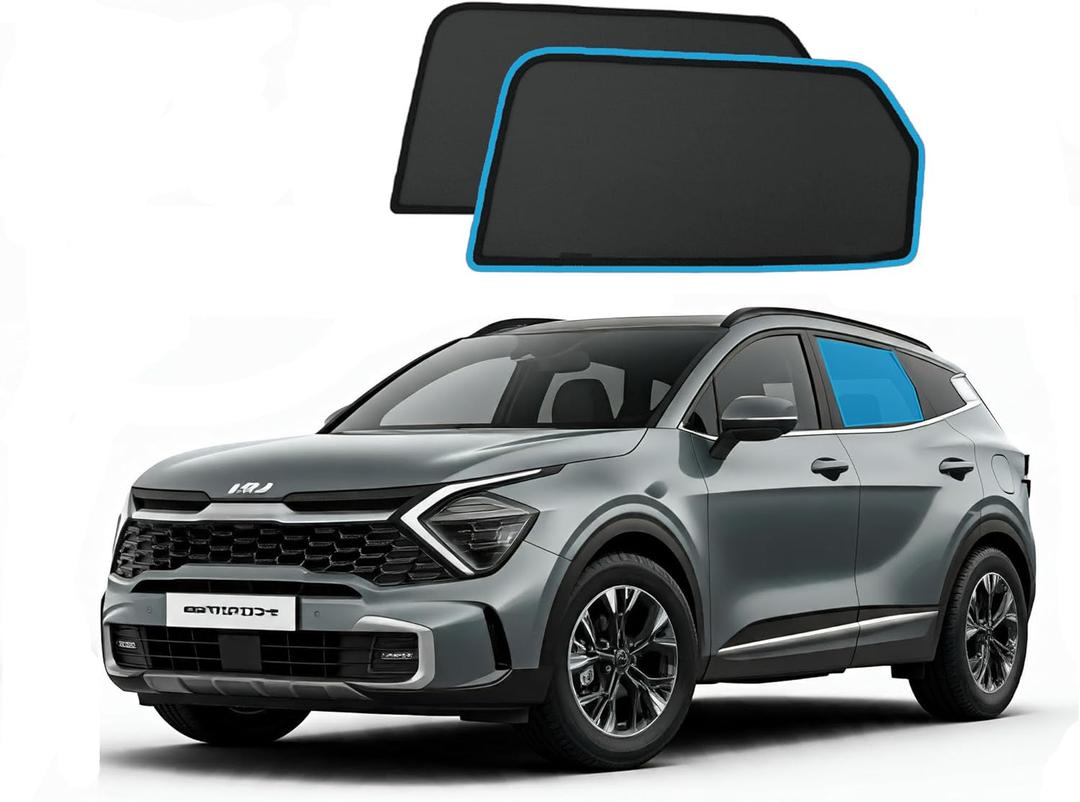 Side & Rear Windows Sun Shade for Kia Sportage 2023-2025 | Custom Fit, Magnetic Mesh Cover | Baby UV/Heat Protection, Privacy Shield Sunshade (2-Pack Rear Side Window Shades)