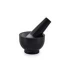 Kaizen Casa Stone Mortar and Pestle, for Grind Spices, Powder Pesto, Mash Herbs, Crush Pills, Regular Size (3.75"X2.75" Mortar, 5" X1.5" Pestle)