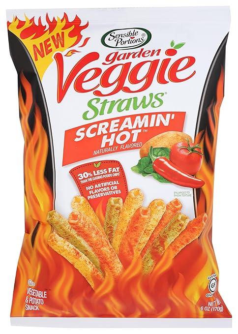 Sensible Portions Garden Veggie Straws Screamin' Hot, 6 Oz,BBD 05/12/2026