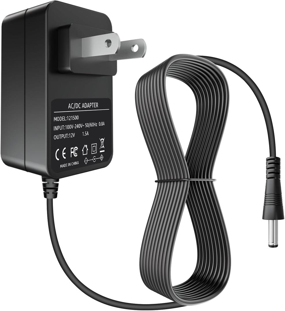 9004190216 Power Cord Fit for Digital Charcoal Grill an Smokers, Compatible with Masterbuilt Gravity Series 560/800/1050 XL Digital Charcoal Grill and Smokers Combo(15 ft) 12V Power Supply ﻿