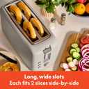 bella 4 Slice Slim Toaster, Fits-anywhere Kitchenware, 6 Setting Shade Control with Reheat & Cancel Buttons, Fits Sourdough, 10 Long Slot, Anti Jam & Auto Shutoff, 900 Watt, Oatmilk
