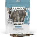 Icelandic+ Whole Fish Herring - 1.5oz Bag - Cat Treats, Pure Wild-Caught & Air-Dried, Single Ingredient Snack, Pet Chew, Just The Fish Nothing Else (EXP 12/01/27)