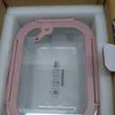 2-Pack Glass Food Storage Containers with Tempered Lids (21.3oz/2.7cup) - Airtight Snap Lock, Microwave & Oven Safe (-4~ 950F), Freezer to Baking Dish, BPA-Free, Gift Box (Pink)