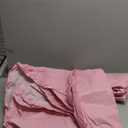 LUSHVIDA 2 Packs Vinyl Card Tablecloth with Flannel Backing 48x48 inch - Waterproof Plastic Picnic Table Cover for Square Folding Table Cloth with Elastic Corners, Pink