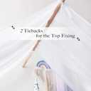 NICETOWN Cute Kids Bed Canopy for Nursery - Decorative Soft Voile Sheer Window Scarf DIY Ascot Top Bed Scarf for Princess/Baby (White, W114 x L150, 1 Panel)
