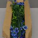 Artificial Flowers Fake Plants for Outdoors Spring Decoration, 13Bundles Silk Realistic UV Resistant Faux Flowers for Outside Planter Porch Yard Patio Garden Home Indoor, Blue