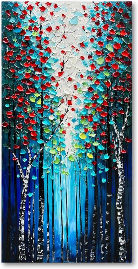 Forest Landscape Hand Painted Art Oil Painting Dark Blue Large Vertical Canvas Wall Art 4623 Inch Oil Painting Home Wall Decoration Art (Ts09) Forest Landscape Hand Painted Art Oil Painting Dark Blue Large Vertical Canvas Wall Art 4623 Inch Oil Painting Home Wall Decoration Art (Ts09)