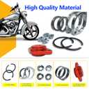 Flange Gasket & Nuts & Red Gasket Seal Installer Tool Compatible for Big Twin Touring Sportster 883 1200 Iron Fat Bob Softail Dyna