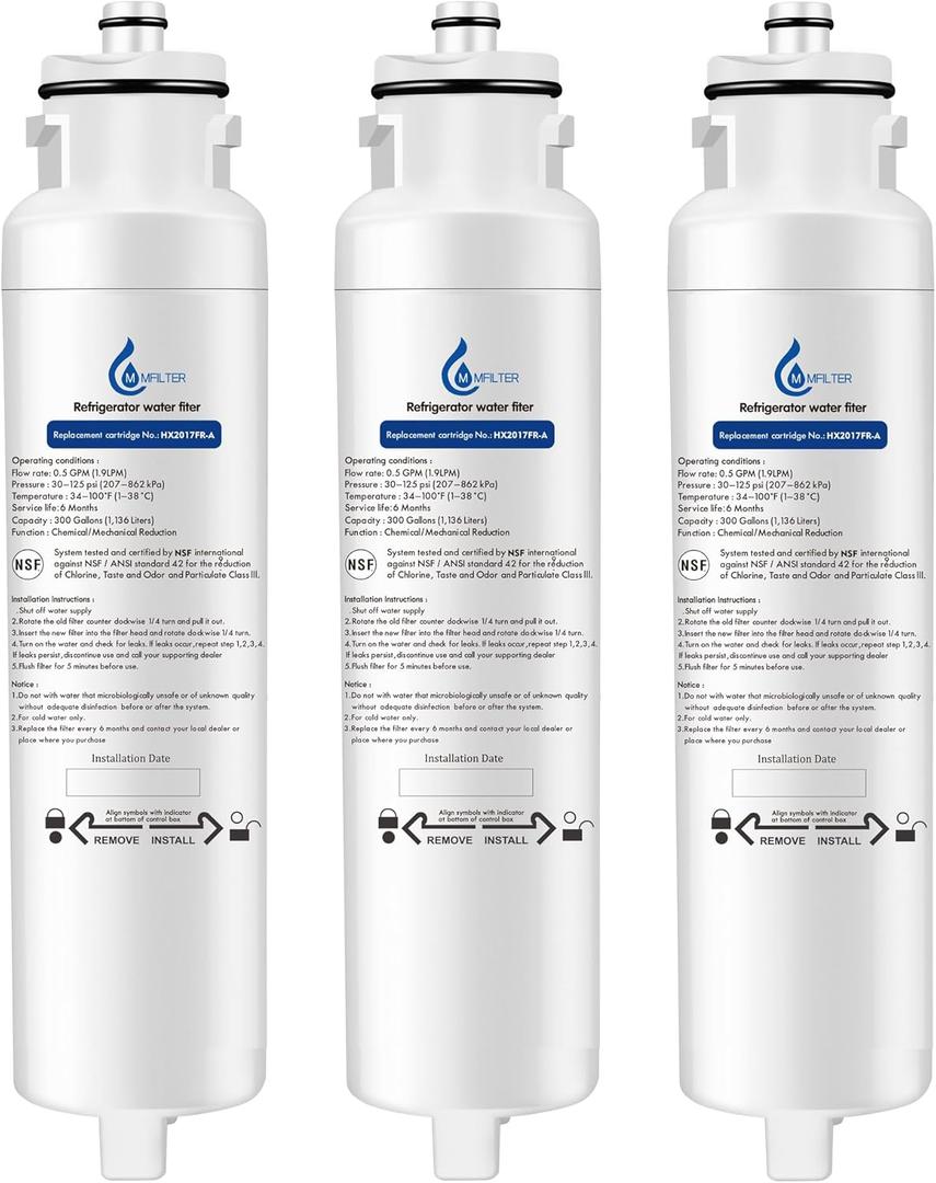HX2017FR-A HX2017F-A refrigerator water filter,replacement Compatible with Hisense HX2017FR-A HX2017F-A Hisense HRF266N6CSE HRF266N6CSE1 HRF209N6CSE HRF254N6TSE HRF254N6DSE (3-PACK)