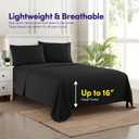 1500 Supreme Collection King Sheet Sets Black - Luxury Hotel Bed Sheets and Pillowcase Set for King Mattress - Extra Soft, Elastic Corner Straps, Deep Pocket Sheets, King Black