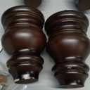 4 Inch Wood Furniture Legs Set of 4 Wooden Bun Feet for Couch Sofa Ottoman Mid Century M8 Bolt Screw in