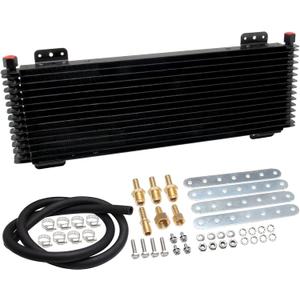 low pressure drop trans cooler,40k Transmission Oil Cooler LPD47391 Compatible with tru cool Heavy Duty 40,000 GVW Max - low pressure drop trans cooler - Black