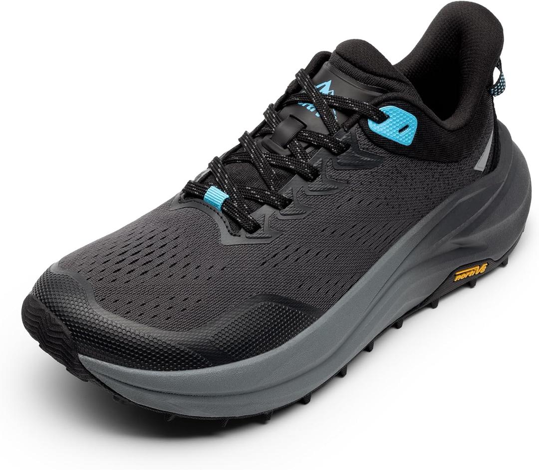 NORTIV 8 Men's Wide Toe Box Trail Running Shoes Cushion Walking Barefoot Tennis Workout Gym Cross Training Shoe Fashion Sneakers Whitney (10.5, Black)