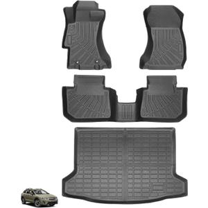 Floor Mats for Subaru Crosstrek 2013-2017 & Impreza 2012-2016, 2016 Crosstrek Floor Mats & Cargo Liner, Waterproof Anti-Slip, TPE Summer Winter Non-Slip Impreza Cargo Mat