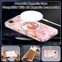 for iPhone Air Case/iPhone 17 Air Case,[Compatible with MagSafe][Magnetic Invisible Ring Stand],Shockproof Protective Slim Women Girl Cover for Apple iPhone 17 Air6.5 inch,Pink Gold Marble