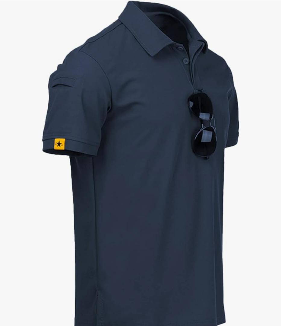 ZITY Mens Polo Shirt Short Sleeve Sports Tactical T-Shirt Athletic Golf Polos Daily Casual Stylish Collared Shirts for Men, 4XL