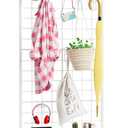 Asee'm Grid Wall Panels Display Stand 2' x 5.2' FT White Movable Wire Grid Wall Display Rack Heavy Floorstanding Detachable Girdwall Panel with T-Base for Craft Show Rack, Retail Displays 1PC