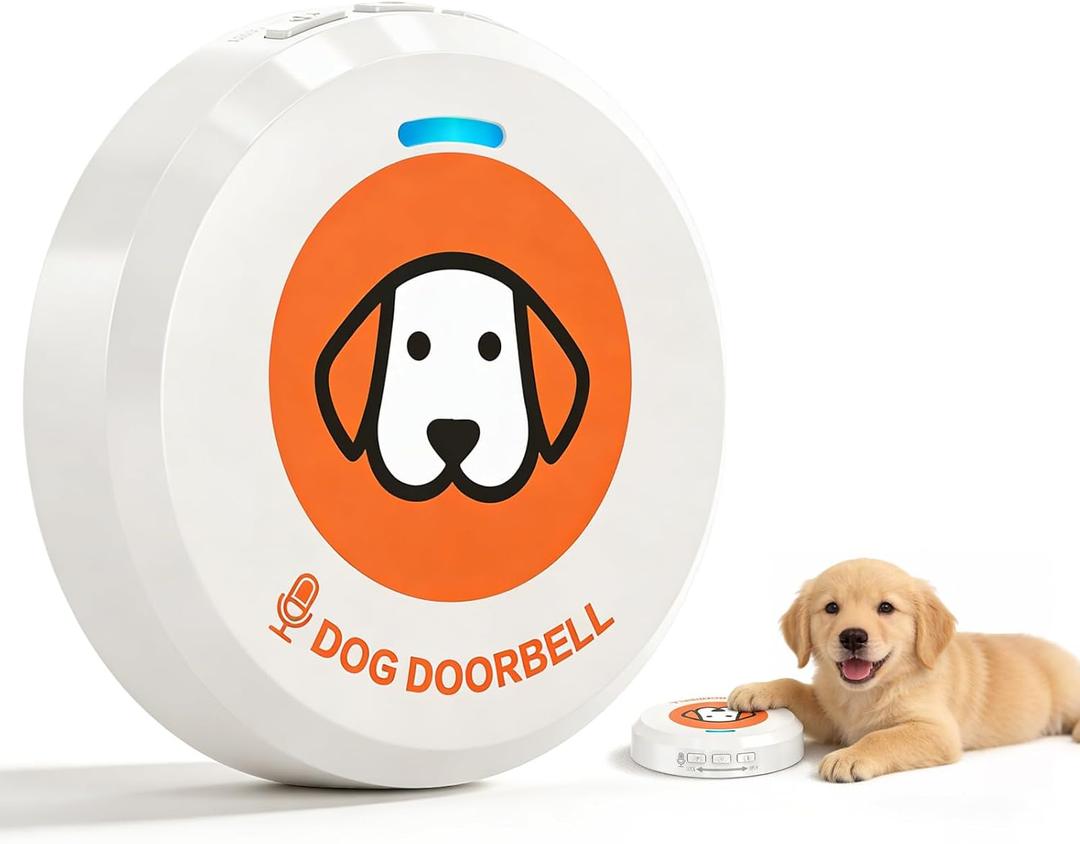 ChunHee Recordable Bells for Dog Training to Go Outside - Dog Door Bell with 5 Adjustable Volume | Bell for Dogs to Ring to Go Potty | Teach Puppies to Signal to Go Outside & Potty