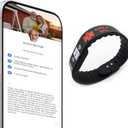 NFC & QR Code Medical ID Bracelet for Alzheimer's, Autism, Dementia - Emergency Contact Silicone Wristband with Real-Time Location Alert Upon Scan to Family - No App Needed