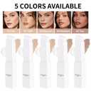 Cover Cream Stick, Color Changing Foundation Stick, Skin Matching Cover Cream with Medium to Full Coverage Dewy Finish Base Makeup, Dual-Ended with Detachable Brush (Medium)