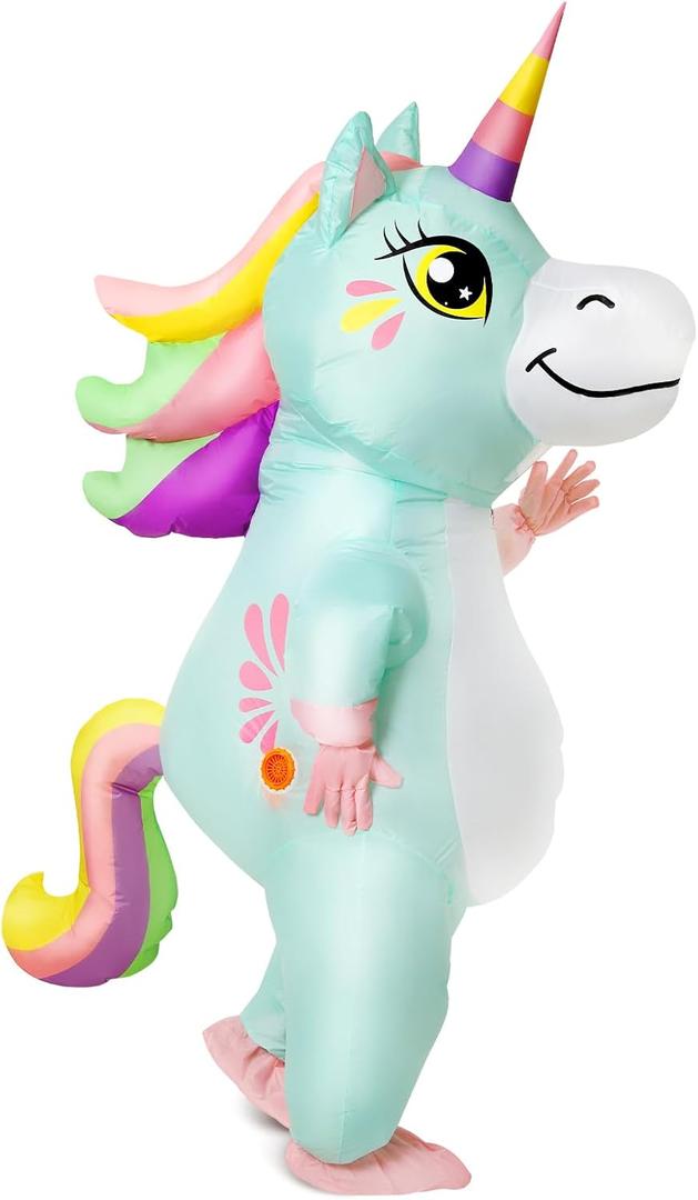 Gootus Inflatable Costume Adult - Funny Unicorn Costumes for Women Men, Blow Up Costumes for Adults Halloween Inflatables Party (Green)