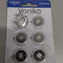 Voniko CR2025 3V Lithium Batteries 6 Pack for Child Safety, Compatible with Remotes, Key Fobs, Watches, Calculators - 7 Years Shelf Life