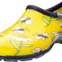 Sloggers Original Waterproof Rain and Garden Shoe for Women– Outdoor Slip-On Garden Clog - Made in The USA with Premium Comfort Insole and Arch Support - Bee Print Yellow, Size 6